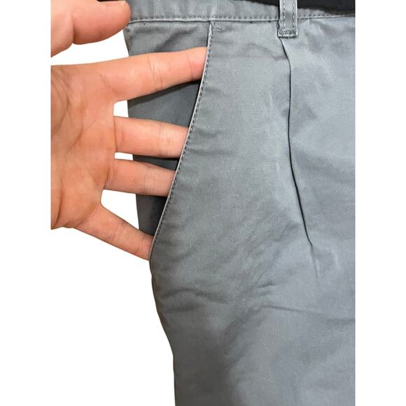 Zara Kids Size 13/14 Gray Belted Cotton Stretch Classic Chino Pants Pockets NWT - Picture 2 of 6